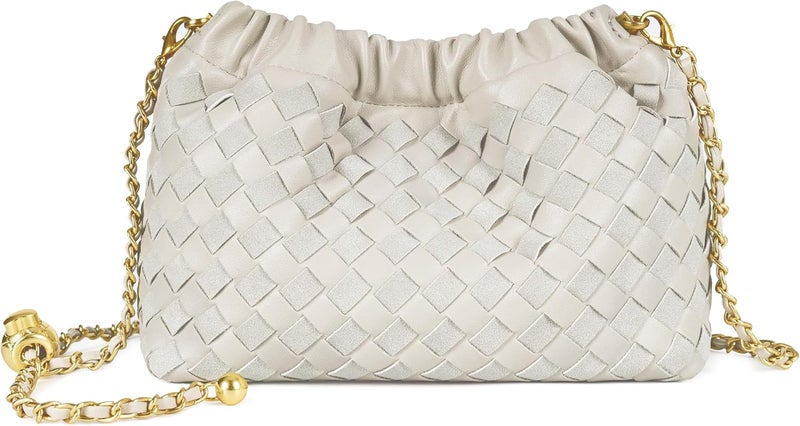 Joryin Woven Women's Crossbody Bag & Evening Purse, Trendy Dumpling Clutch & Hobo Cloud Shoulder Bag Trendy Dumpling Clutch - Image 1